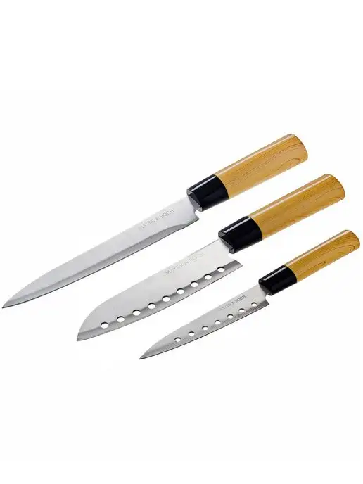 Ножи кухонные набор острые профессиональные 3 шт. - фото 13