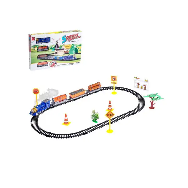 Железная дорога "Паровоз", цвет МИКС