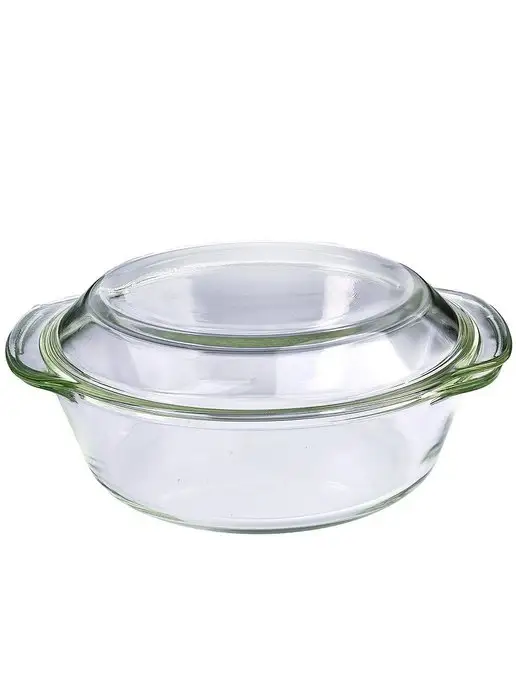 Жаровня с крышкой стеклянная кастрюля 2 л - фото 2