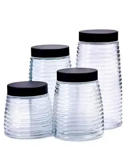 Набор банок для сыпучих продуктов 4 шт