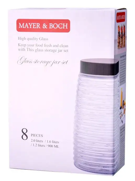 Набор банок для сыпучих продуктов 4 шт - фото 3