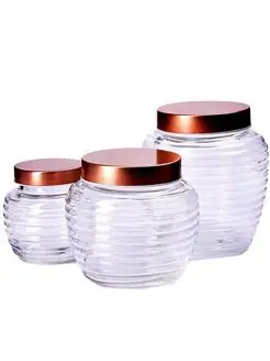 Набор банок для сыпучих продуктов 3 шт