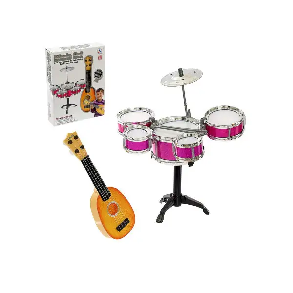 Барабанная установка "Крутой музыкант", с гитарой, МИКС