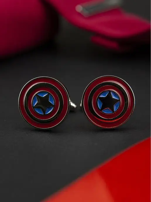2beMan Запонки Captain America, белый