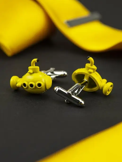 2beMan Запонки Желтая Субмарина (Yellow Submarine), желтый, фото 3