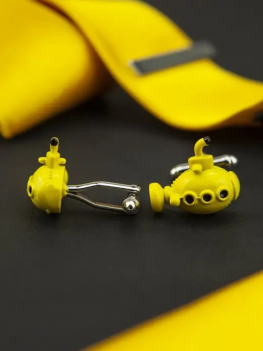 2beMan Запонки Желтая Субмарина (Yellow Submarine), желтый, фото 4