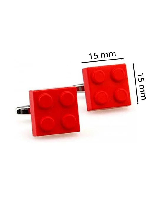 2beMan Запонки конструктор Lego красные, красный, фото 5