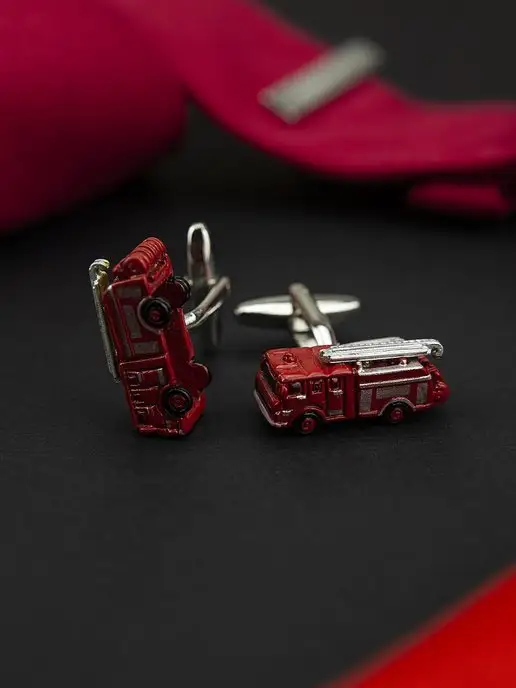 2beMan Запонки Пожарные машины, серый