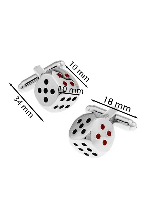 2beMan Запонки Игральные кости, черный, фото 5