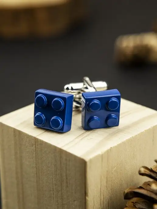 2beMan Запонки конструктор Lego красные, синий