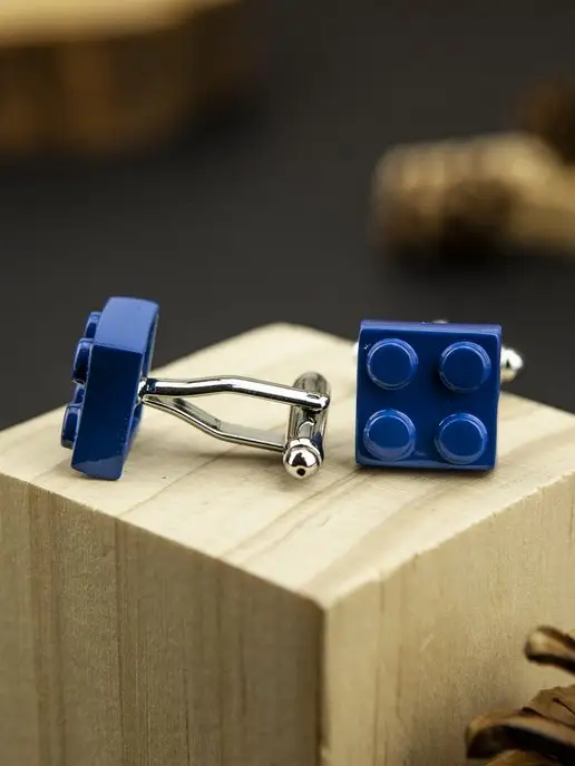 2beMan Запонки конструктор Lego красные, синий, фото 4