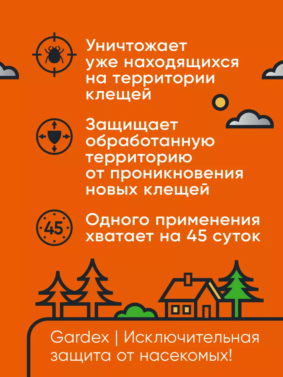 Концентрат для защиты дачного участка средство от клещей Gardex 15778162  купить за 367 ₽ в интернет-магазине Wildberries