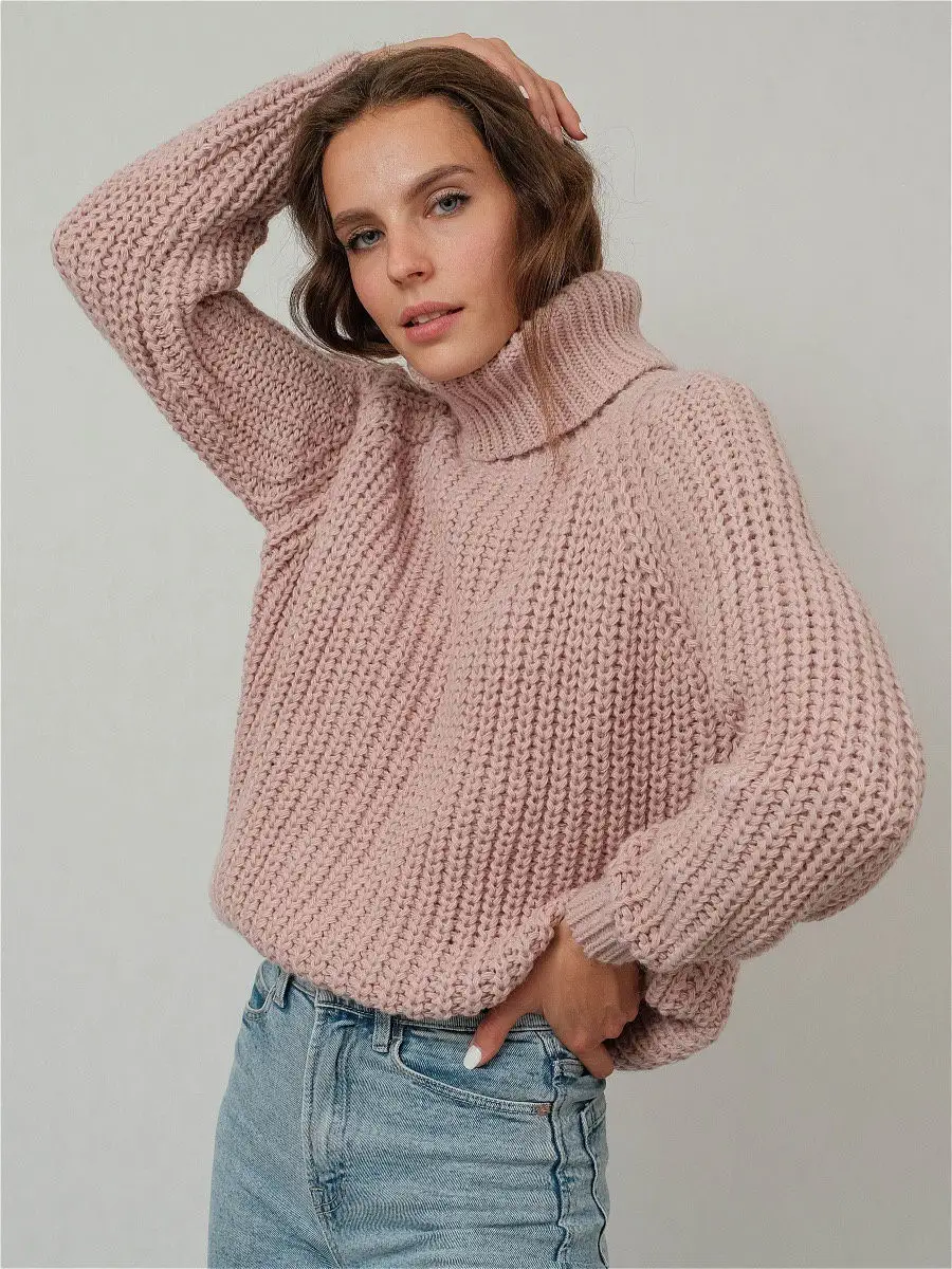 Свитер английской резинкой: обычный вариант и пуловер с рукавом реглан