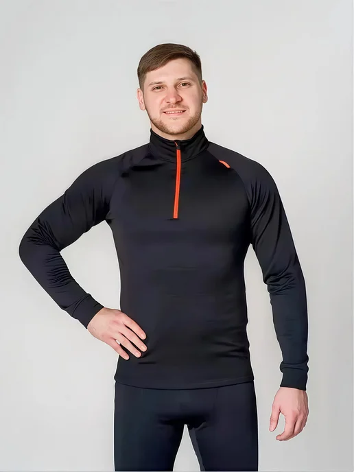 NoName Термолонгслив спортивный ALASKA SHIRT BLACK UX утепленный, черный, фото 2