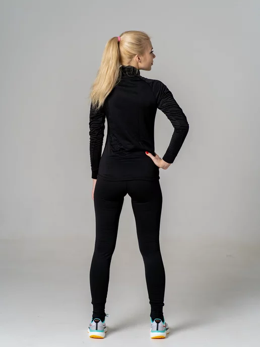 NoName Термолонгслив спортивный ALASKA SHIRT BLACK UX утепленный, черный, фото 7