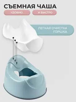 Горшок для детей со съемной чашей BEABA. Цвет голубой. Вид 2.