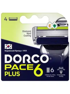 Сменные кассеты PACE6 Plus, 6-лезв+триммер,увл.полоса (4 шт) DORCO 15814079 купить за 855 ₽ в интернет-магазине Wildberries