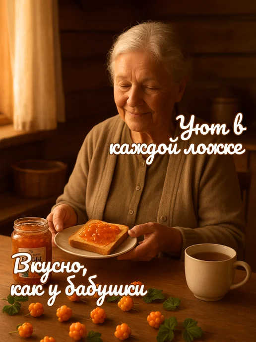 Добродед Варенье из морошки натуральное Карелия, 300 г, 300 г, фото 3