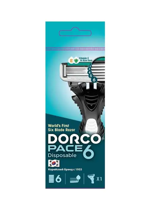 DORCO Станок для бритья мужской одноразовый Pace 6