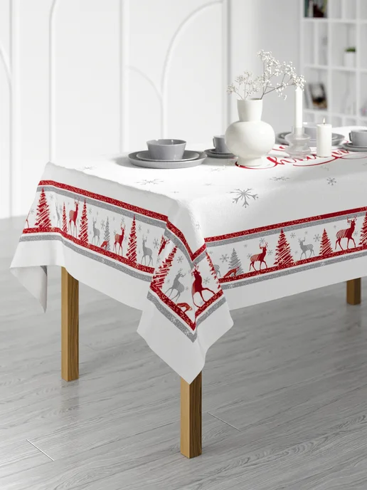 Homepick Скатерть новогодняя рождество на стол 145х180 см, 145x180 см, фото 2