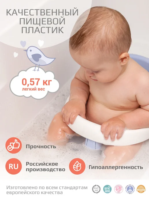 KIDWICK Стульчик для купания детский, серый, фото 5