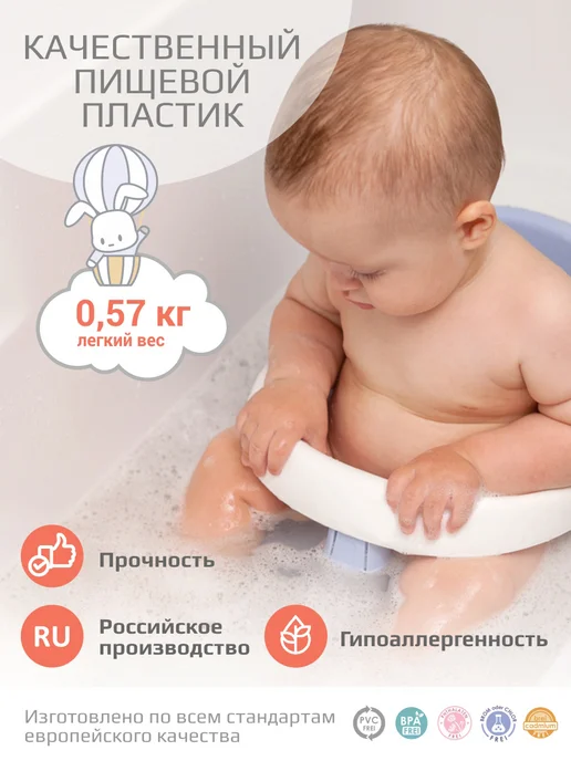 KIDWICK Стульчик для купания детский, белый, фото 5