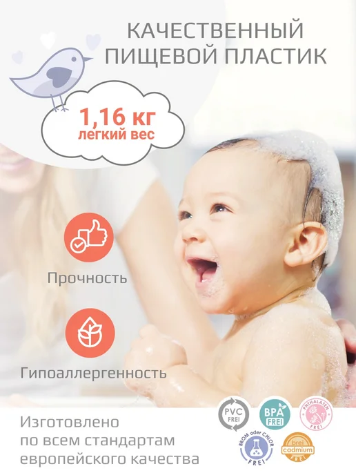 KIDWICK Ванночка для купания новорожденных, серый, фото 5