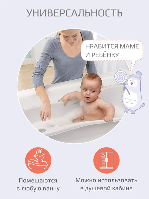 KIDWICK Ванночка для купания новорожденных, фиолетовый, фото 6