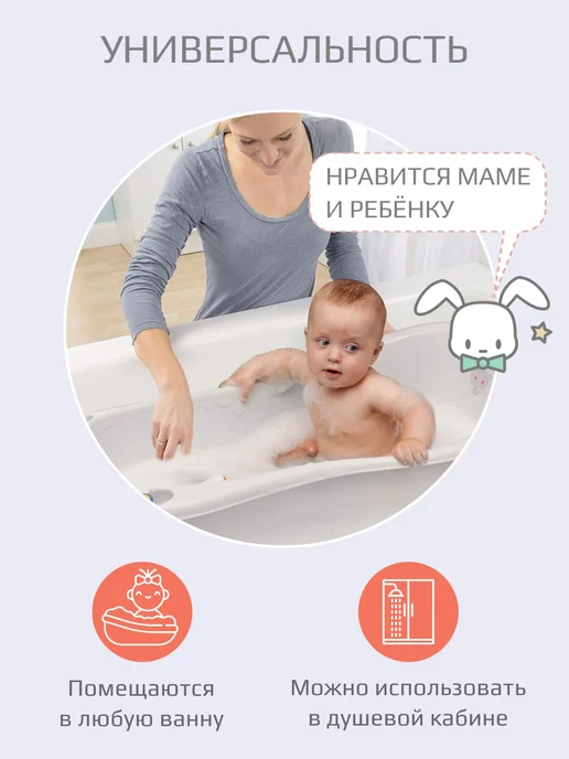 KIDWICK Ванночка для купания новорожденных, белый, в упаковке 1,6 кг, фото 6