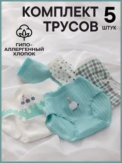 Трусы женские набор комплект хлопок 5шт Lanna 15886497 купить за 577 ₽ в интернет-магазине Wildberries