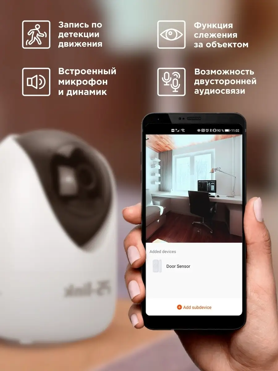 Беспроводная поворотная WIFI камера 2Мп 1080P PS-link XMH20 PS-link  15894479 купить за 1 561 ₽ в интернет-магазине Wildberries