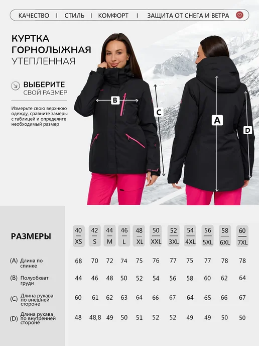 LAFOR Горнолыжная куртка зимняя для лыж и сноубординга, черный, фото 2