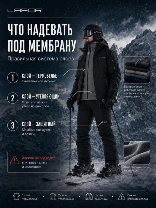 LAFOR Куртка горнолыжная утепленная зимняя, серый, фото 8