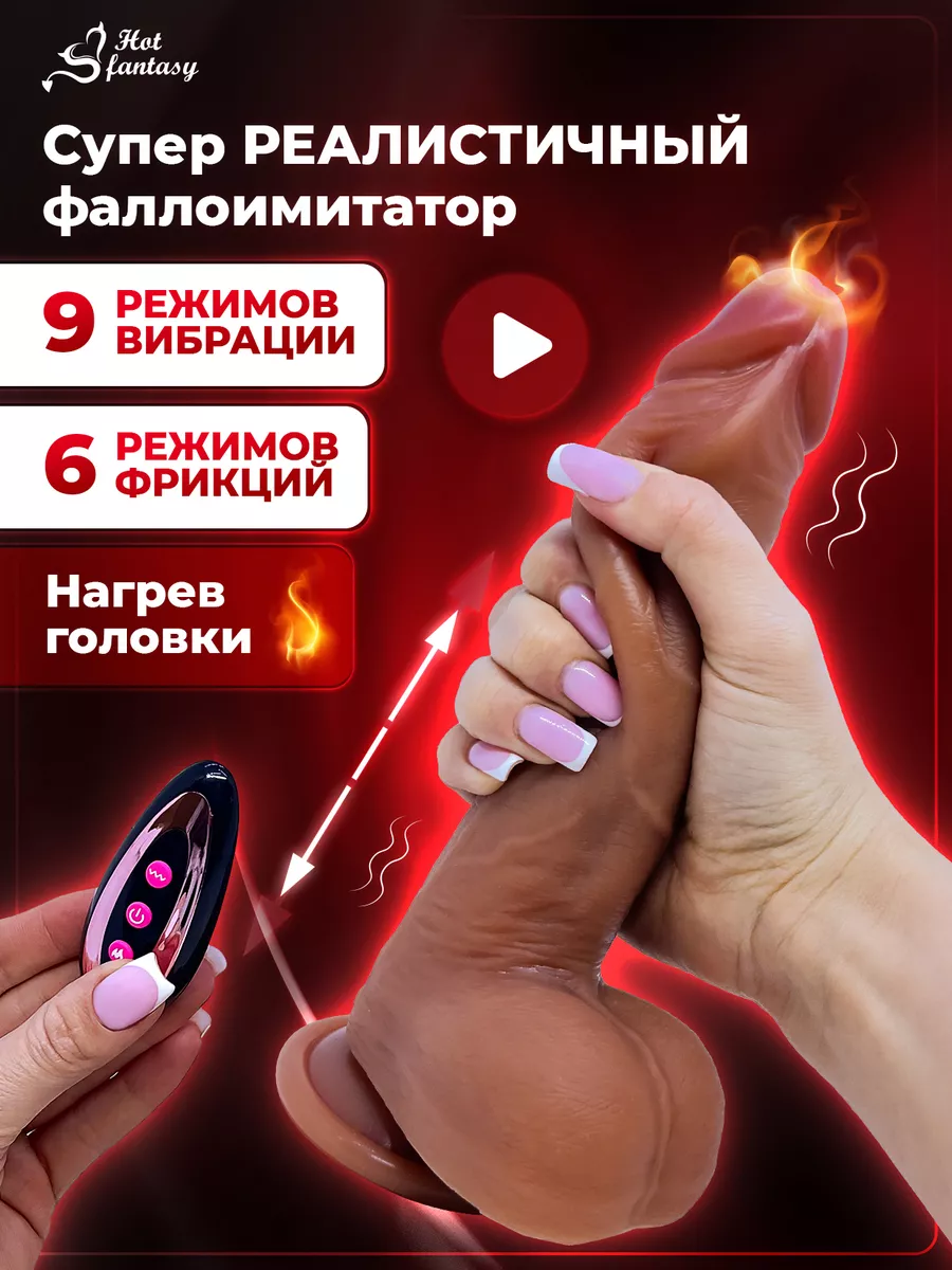 Фаллоимитатор на присоске Фалос Дилдо Страпон Резиновый член Hot fantasy  15959871 купить в интернет-магазине Wildberries