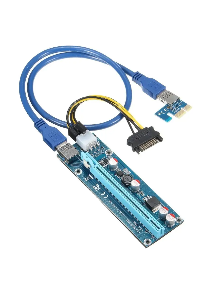 Райзер для видеокарты майнинг 6C, 6pin