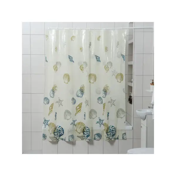 Штора для ванной «Пляж», 180х180 см. PVC