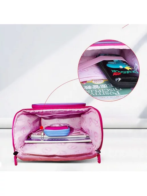 UEK.KIDS Портфель школьный для девочки, фиолетовый, фото 3