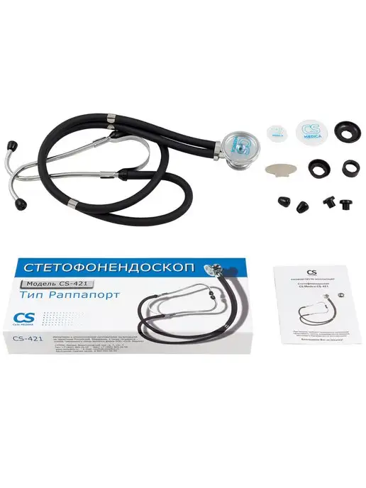 CS Medica Фонендоскоп медицинский Чёрный CS-421, черный, фото 2