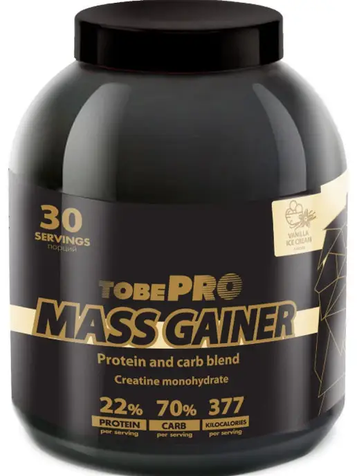 Иван-поле Гейнер TobePRO MASS GAINER Ванильное мороженое 3кг 30порций, 3 кг, фото 2