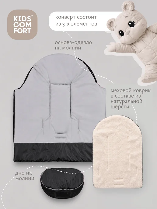 Kids Comfort Конверт зимний для новорожденных, вариант, фото 3