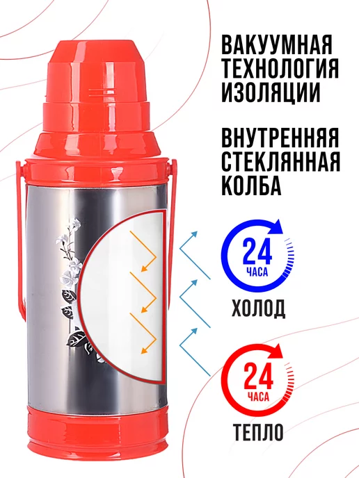 Термос  для чая со стеклянной колбой до 4 литров - фото 14