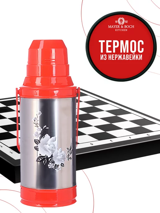 Термос  для чая со стеклянной колбой до 4 литров - фото 15