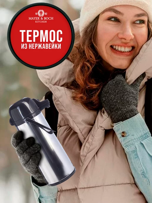 Термос с помпой 2 литра - фото 11