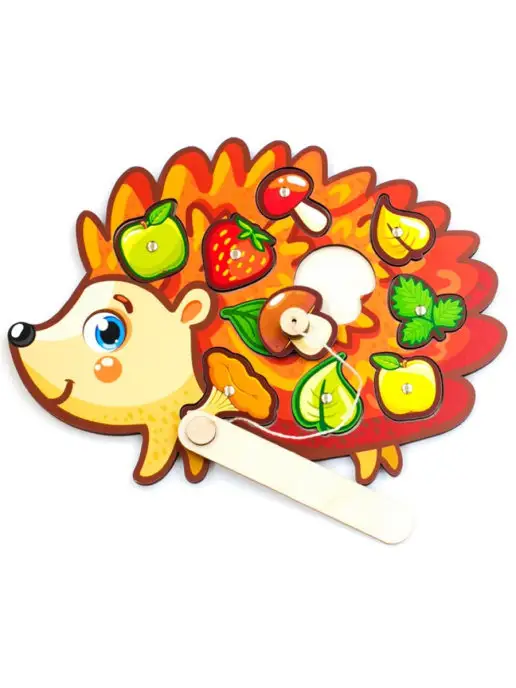 WoodLandToys Развивающая настольная игра магнитная рыбалка "Ежик", вариант, фото 2
