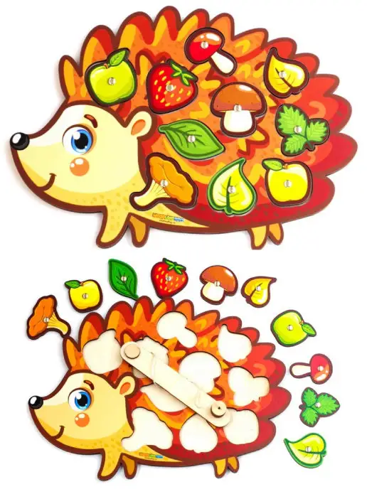 WoodLandToys Развивающая настольная игра магнитная рыбалка "Ежик", вариант, фото 3