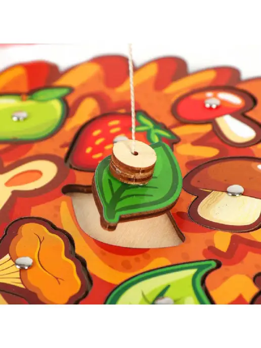 WoodLandToys Развивающая настольная игра магнитная рыбалка "Ежик", вариант, фото 4