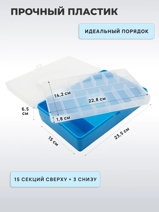 АЙРИС Контейнер для мелочей 235x150x65мм, вариант, фото 2
