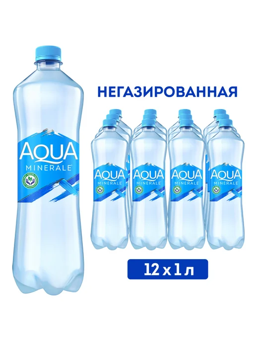 AQUA MINERALE Аква Минер без газа 12 шт по 1 л, 12 шт, 1 л