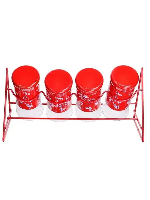 Набор для специй на стол на подставке стекло нержавейка 4 шт - фото 15