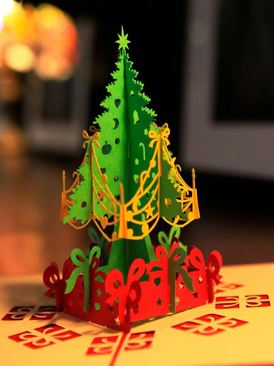 Объемные 3D открытки pop-up по технологии киригами